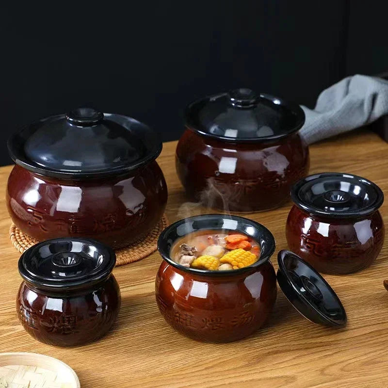 250ml 300ml 500ml 1L 1.5L Casserole Soup Clay Stew Pots Rice Noodle Porridge Milk Cooking Pot Pottery Pot Kitchen Gadgets