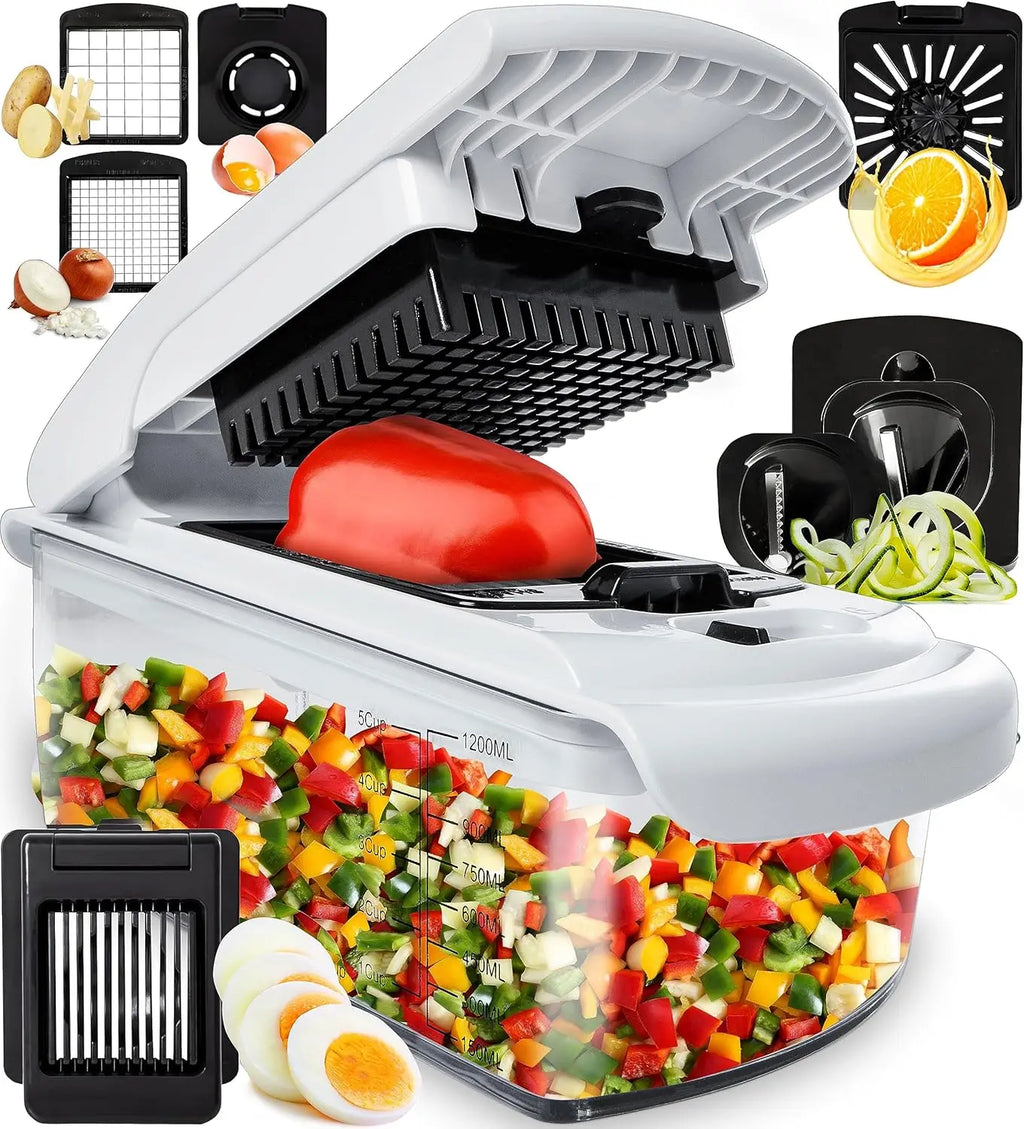 Vegetable Chopper - Food Chopper - Spiral Cutter - Vegetable Chopper