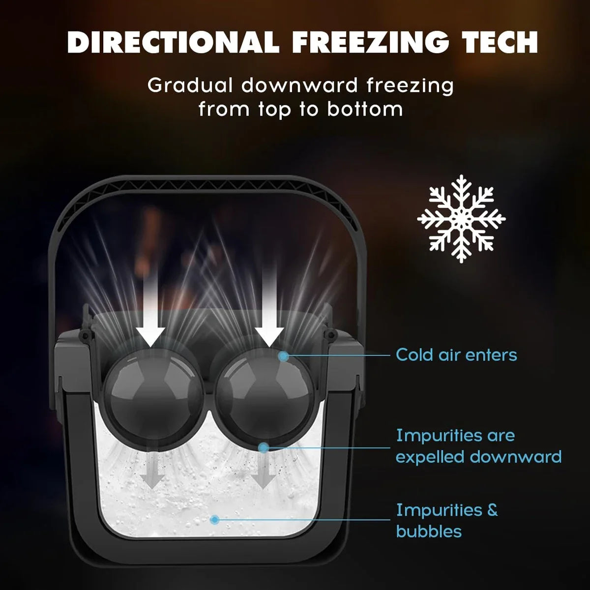 Clear Ice Cube Maker Ice Tray 4 Large Balls Bartender-Quality Ice