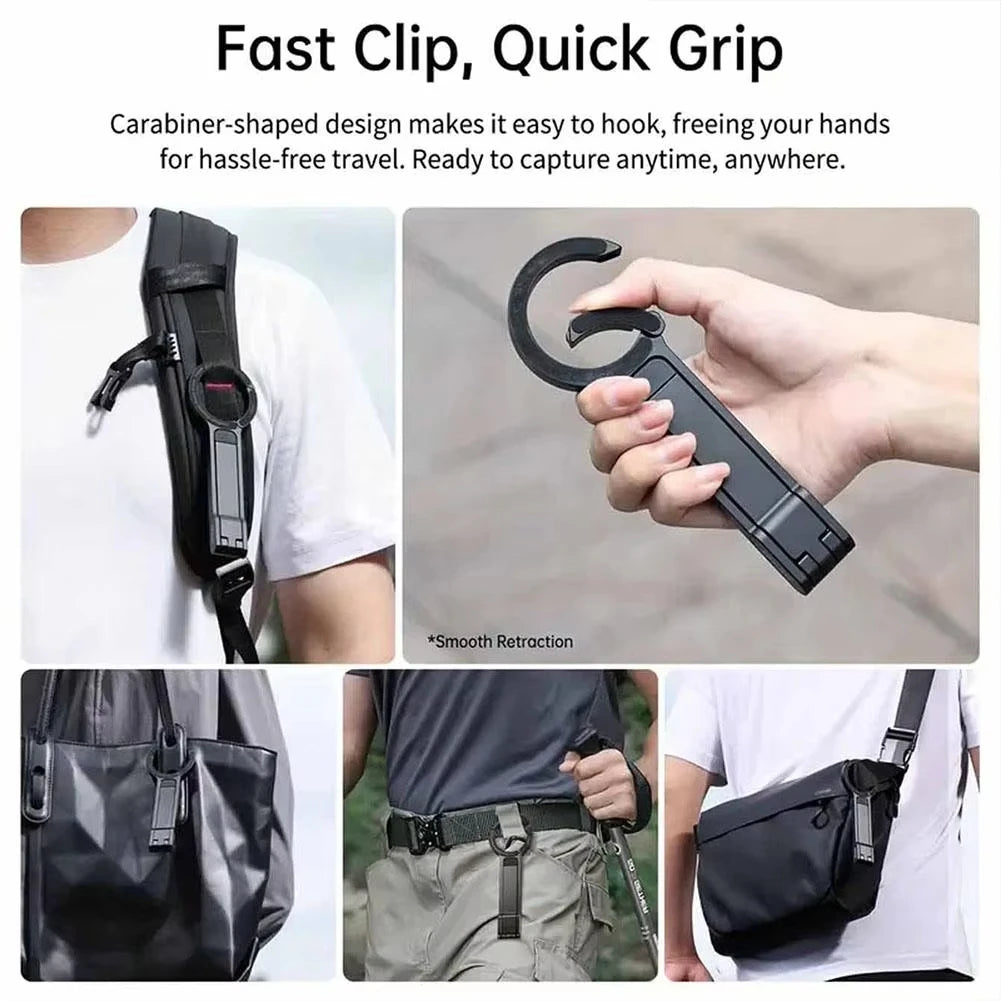 Foldable Phone Tripod Carabiner-Mounted For iPhone 17 16 15 18