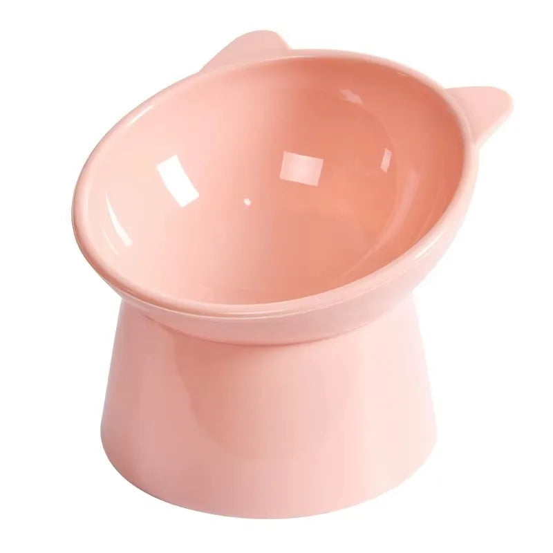 Pet bowl - High-legged, sloping mouth, neck-protecting cat bowl