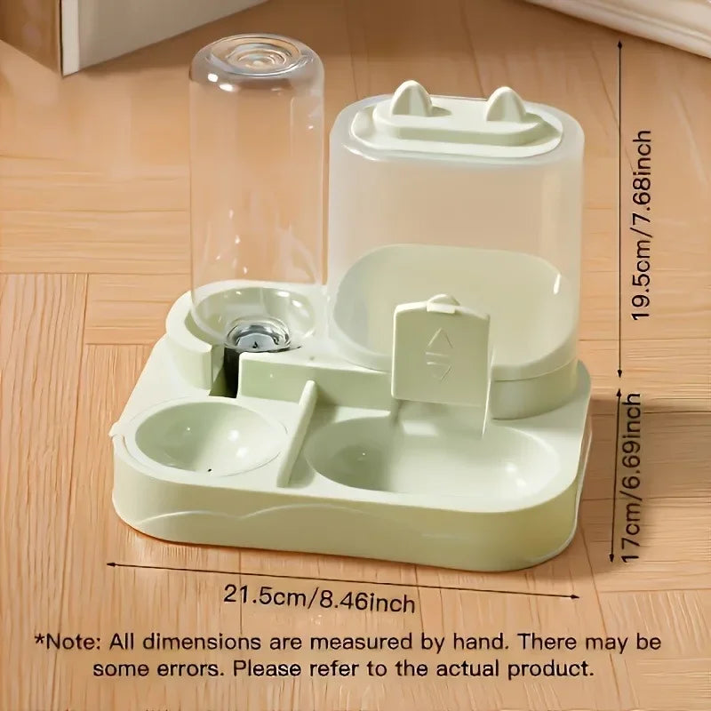Pet Feeder Dual Food Bowl All-in-One Automatic Food Water Dispenser
