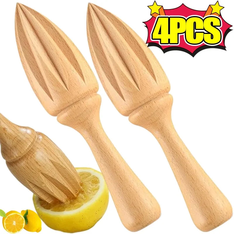 Wooden Reamer Lemon Squeezer Beech Wood Citrus Squeezer Reamer Orange