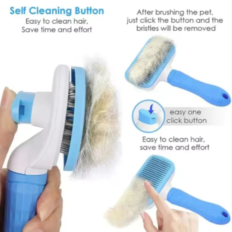 Pet Hair Remover Brush for Dogs And Cats Long Hair Grooming Comb Bath