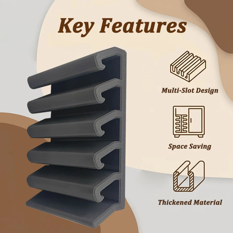 Kitchen Food Container Lid Holder Cabinet Space Saving Organizer Rack