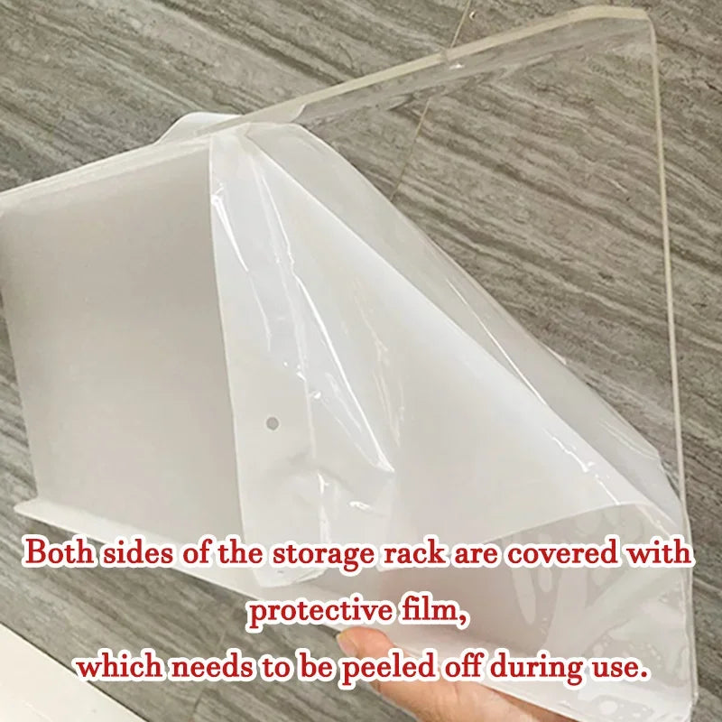 Transparent Acrylic Shelves Wall-mounted Partitions Without Holes