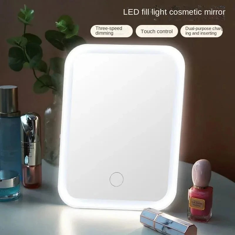 Folding LED Makeup Mirror