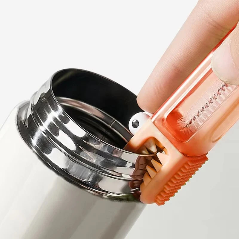 3 In 1 Multifunctional Cleaning Brush Tiny Bottle Cup Lid Detail