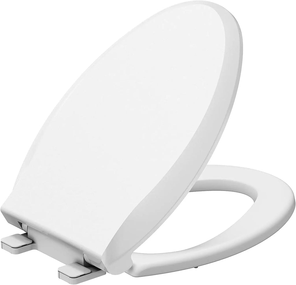 White Toilet Seat Slow Close Quiet Lid Thickened Durable for Both