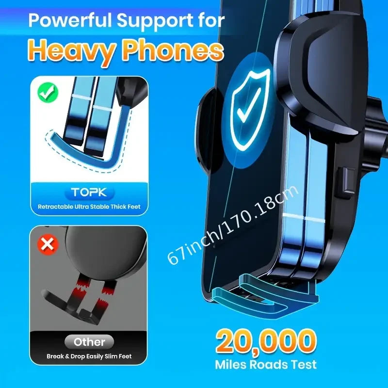 Car Phone Holder Universal Car Foldable Rotatable GPS Phone Stand Air