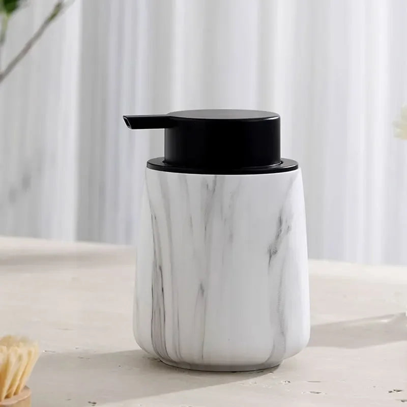 400ml marble soap dispenser bubble bottle resin hotel shampoo foam