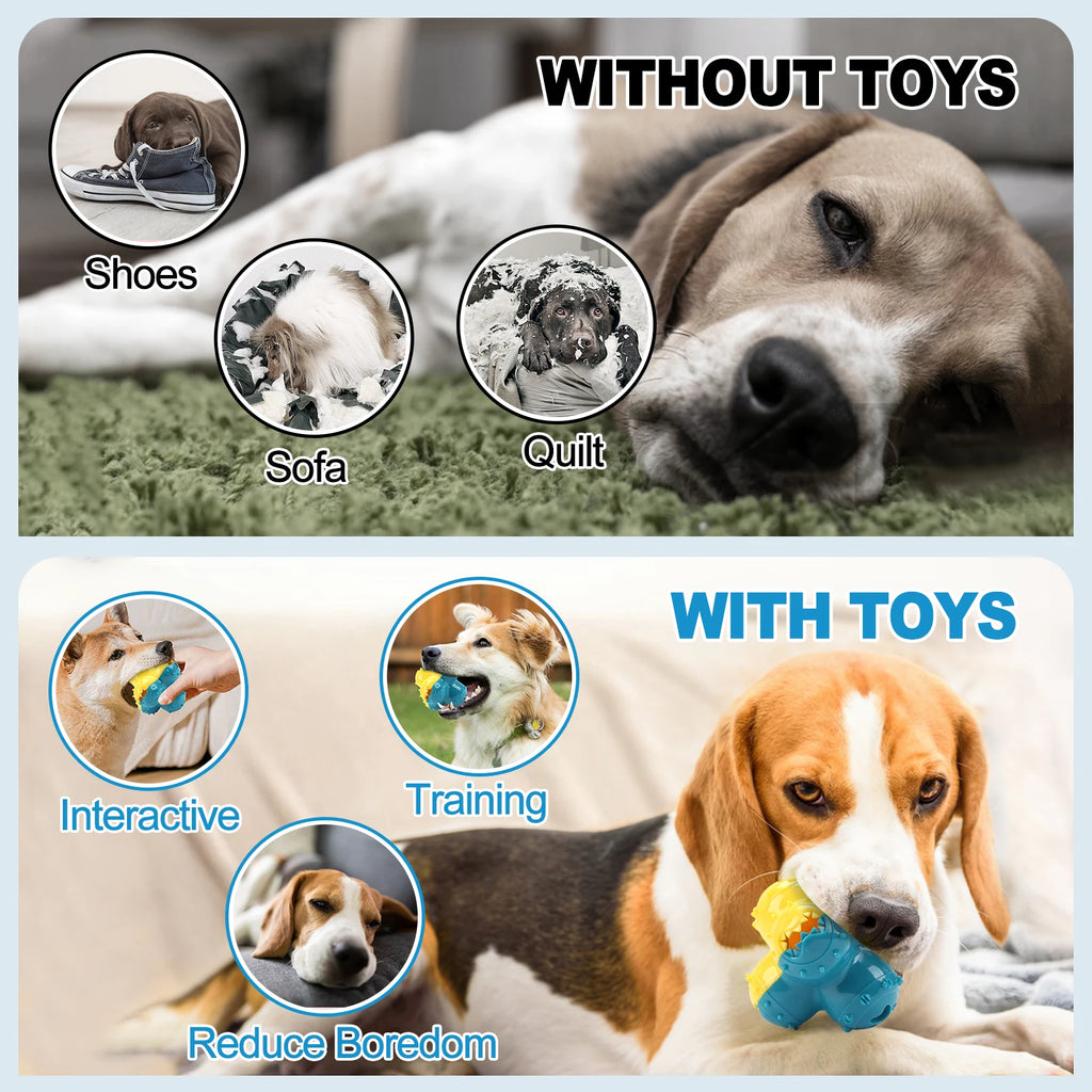 Dog Chewing Toys Dog Grinding Toys Dog Voice Toys Teeth Cleaning Ball