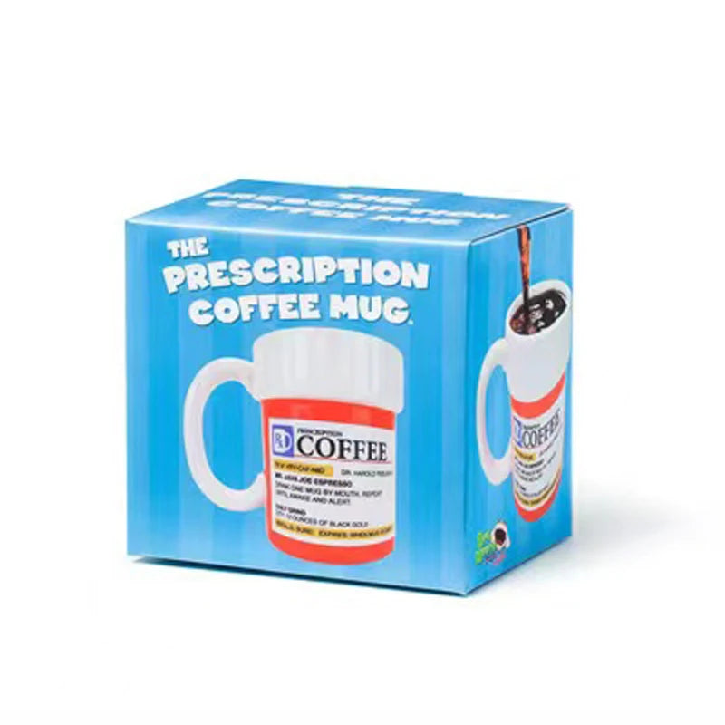 Creative Ceramic Coffee cup Medicine Bottle Mug Breakfast Milk Pot