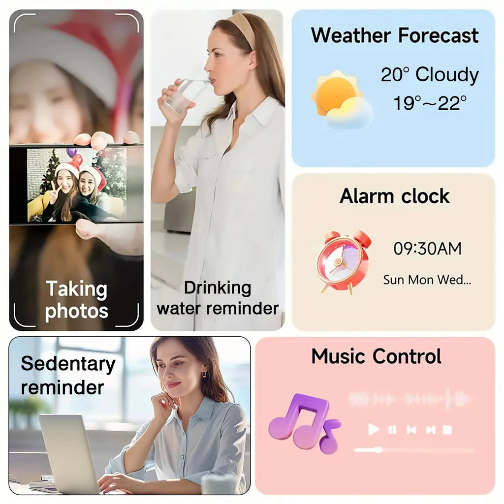 LAXASFIT   Smart Watch for Men Women Gift Full Touch Screen Sports