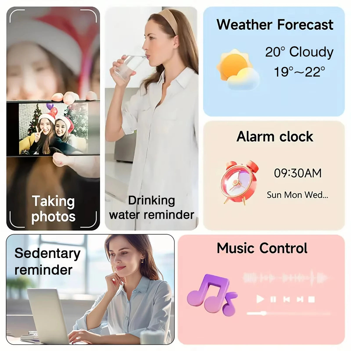 LAXASFIT   Smart Watch for Men Women Gift Full Touch Screen Sports
