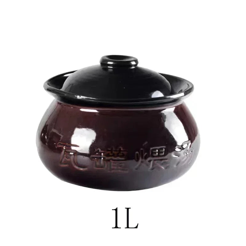 250ml 300ml 500ml 1L 1.5L Casserole Soup Clay Stew Pots Rice Noodle Porridge Milk Cooking Pot Pottery Pot Kitchen Gadgets