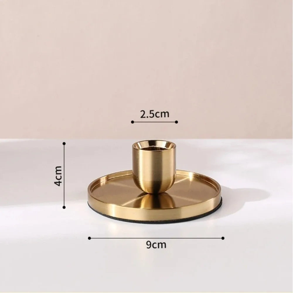 Decoration Candlestick Decoration Golden Candle Holder Desktop