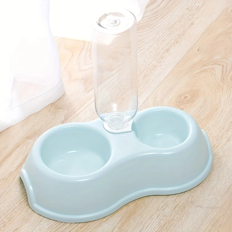 Pet bowl with water feeder, 3 in 1 designed cat and dog water and