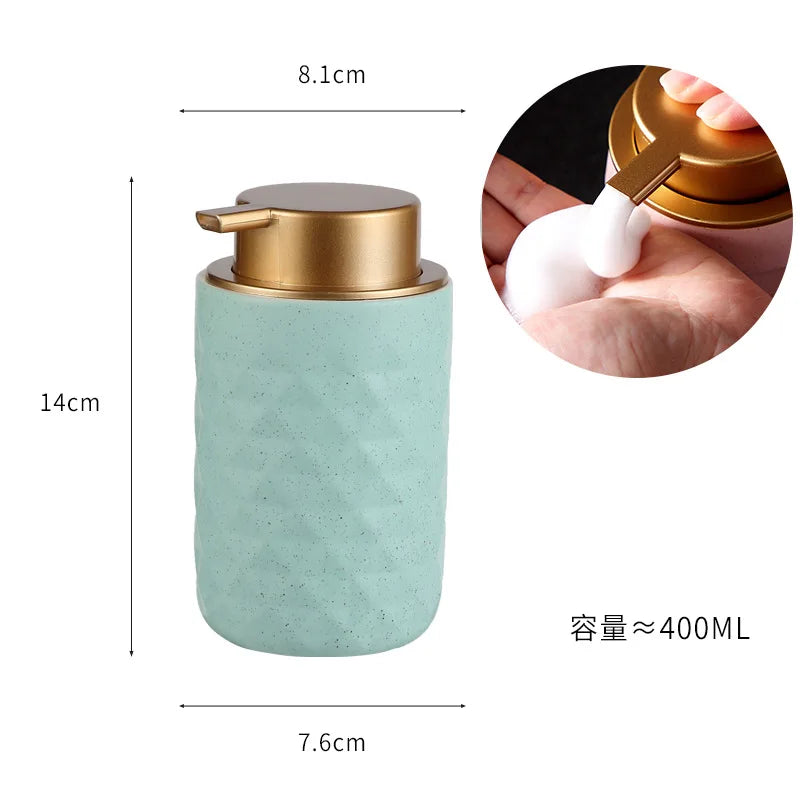 Ceramic press type bath gel bubble bottle hand wash shampoo soap