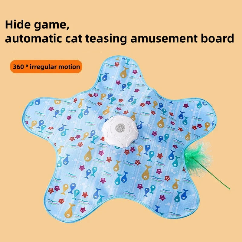 Cat Hunting Carpet, Teasing Stick, Five Pointed Star Toy, Automatic