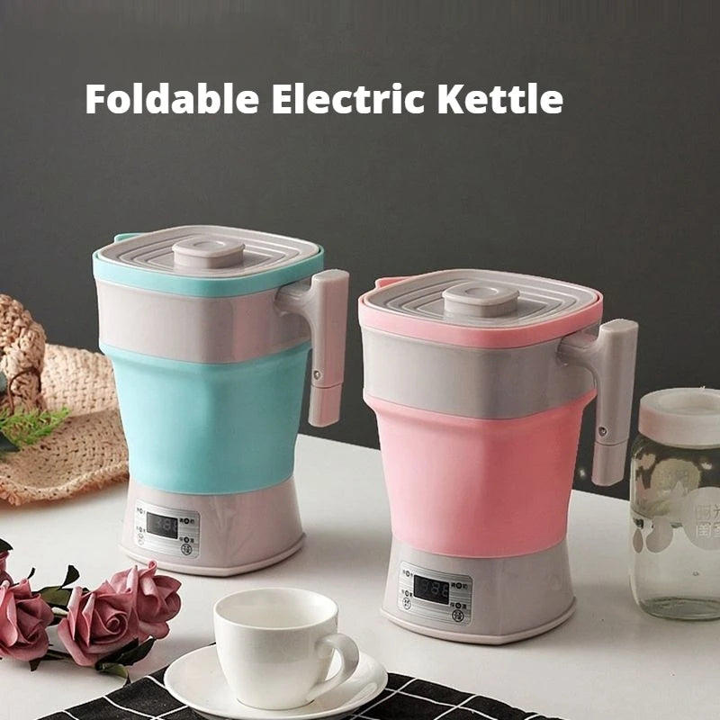 Foldable & Portable Travel Electric Kettle 0.8L Silicone Thermostatic