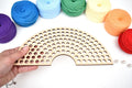 10pcs DIY Rainbow Wooden Base for Crochet Wall Decor Home Decoration