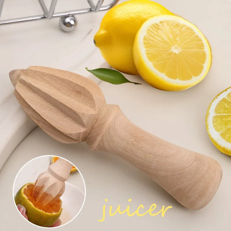 Wooden Reamer Lemon Squeezer Beech Wood Citrus Squeezer Reamer Orange