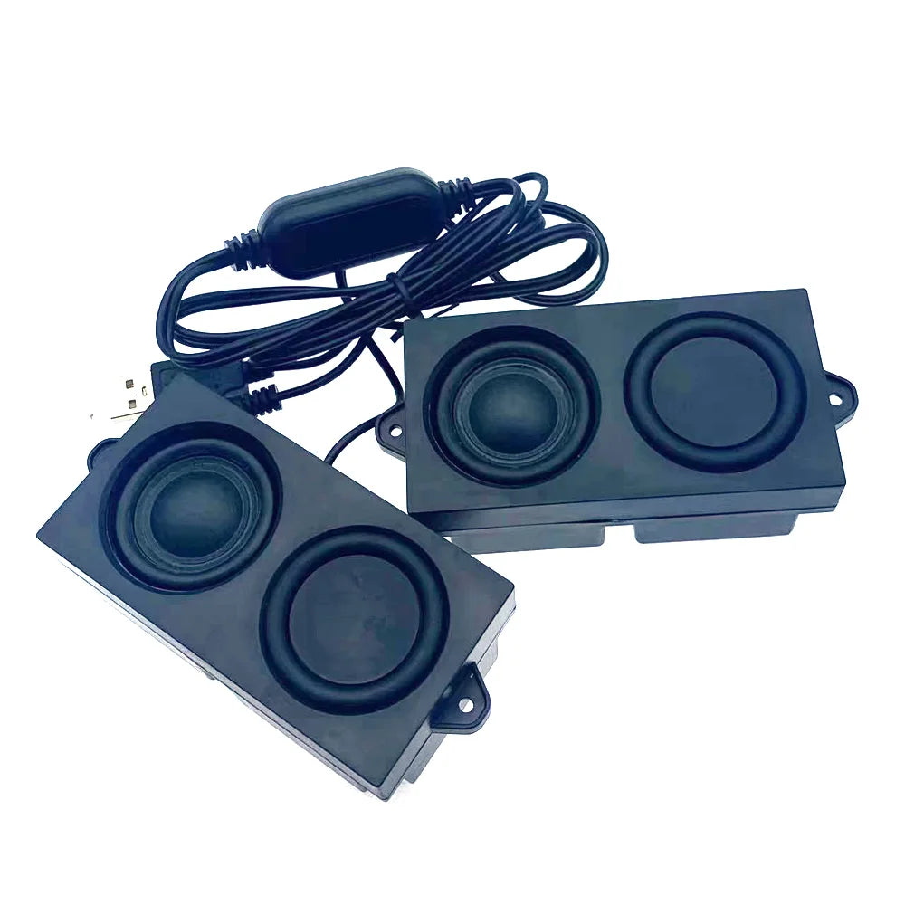 1 Pairs Portable Wired Bluetooth Speakers Wired Bass Stereo Subwoofer