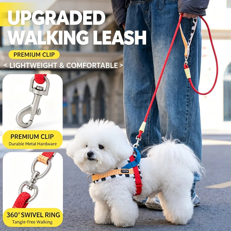 Saddle Style Dog Harness Leash No Pull Pet Vest Harness 360° Swivel