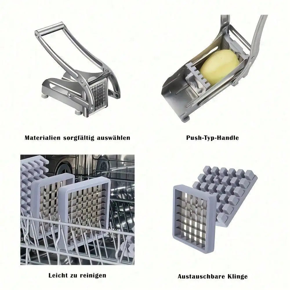 Vegetable Cutter, French Fry Cutter, Stainless Steel Fruit Cutter