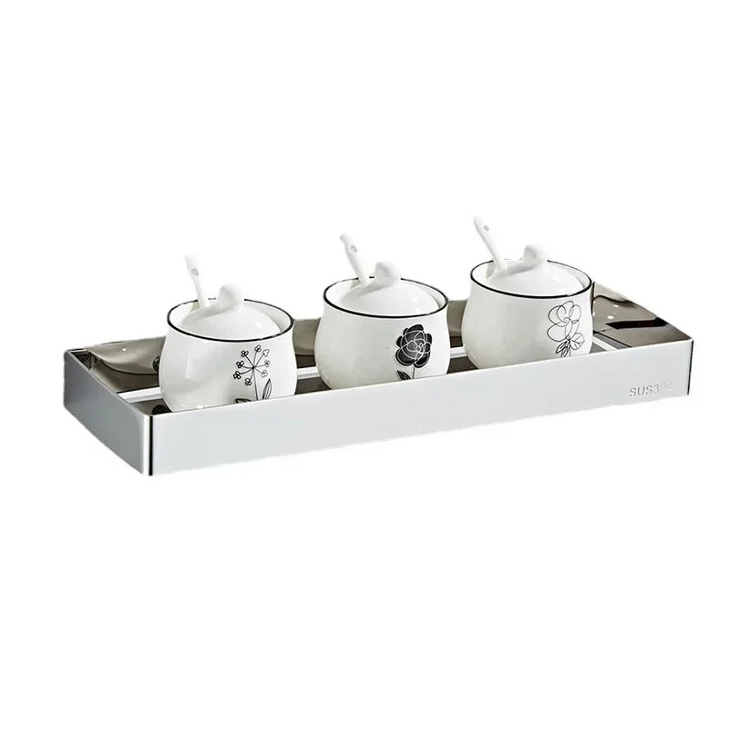 Stainless steel Chrome Bathroom Shelves toilet Storage holder Kitchen
