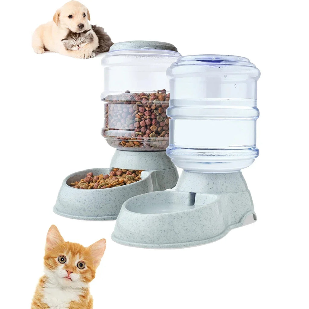 Large Capacity Pet Feeder Bowls - Automatic Water Dispenser Dog Food